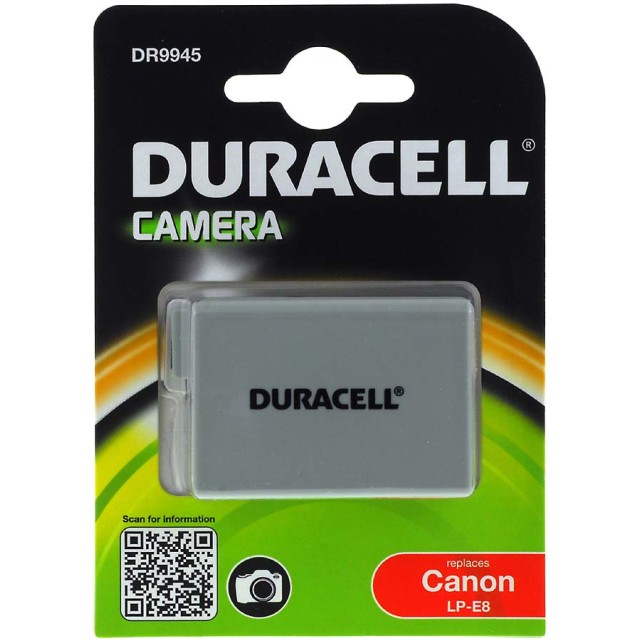 Μπαταρία φωτογραφικής μηχανής Duracell DR9945 Canon type LP-E8 7,4V 1020mAh Li-ion (K0E8-DB)