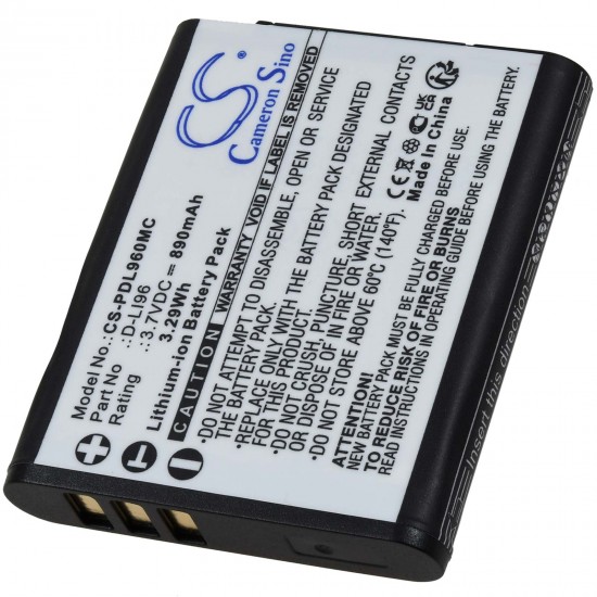 Μπαταρία για compact camera Pentax WG-1000 type D-LI96 890mAh/3,3Wh