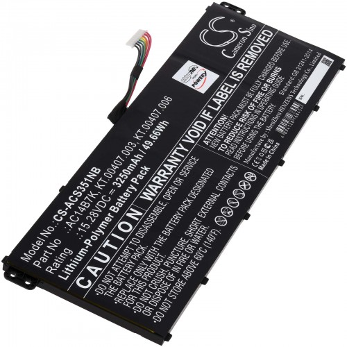 Μπαταρία για Laptop Acer Swift 3 SF314, Spin 5 SP515, Nitro 5 AN515, Type AC14B7K/ Type KT.000407.006 3250mAh/49,66Wh