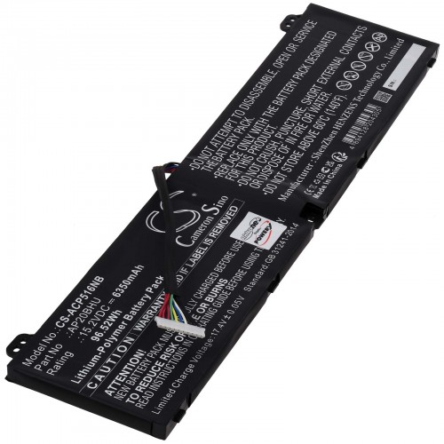 Μπαταρία για Laptop Acer Predator Triton 300 SE PT316 Predator Triton 500 SE PT516 Type AP20BHU 6350mAh/96,5Wh