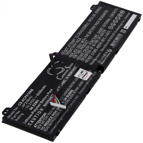 Μπαταρία για Laptop Acer Predator Triton 300 SE PT316 Predator Triton 500 SE PT516 Type AP20BHU 6350mAh/96,5Wh