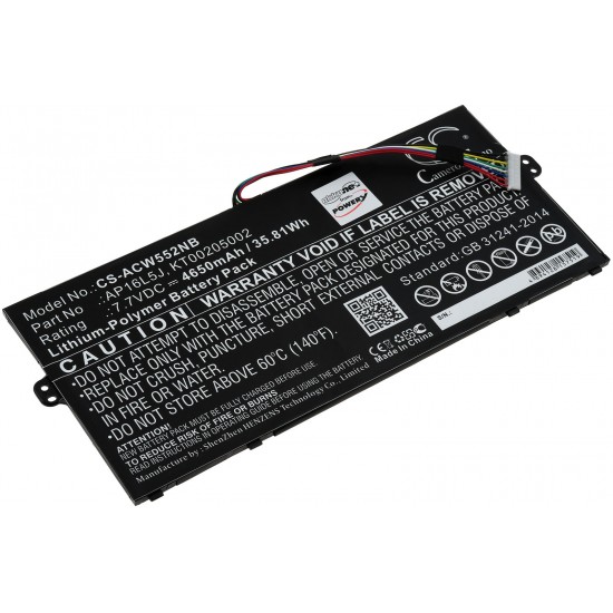 Μπαταρία για Laptop Acer Swift 5 SF514-53T-573Y, Swift 5 SF514-52T-599X, Type AP16L5J and others. 4650mAh/35,8Wh