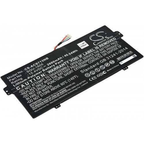 Μπαταρία για Laptop Acer Swift 7 SF713-51-M8MF, Spin 7 SP714-51-M339, Type SQU-1605 and others. 2600mAh/40,0Wh