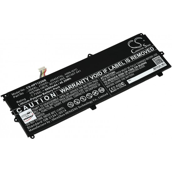 Μπαταρία για Laptop HP Elite X2 1012 G2 1LV78EA, 1012 G2 1LV76EA, Type JI04XL and others. 6000mAh/46,2Wh