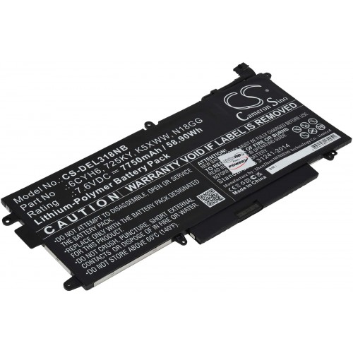 Μπαταρία για Laptop Dell Latitude E5289, Latitude L3189, Type N18GG 7750mAh/58,9Wh
