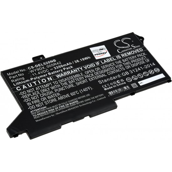 Μπαταρία για Laptop Dell Latitude 5420, 5520, Type WY9DX 3350mAh/38Wh