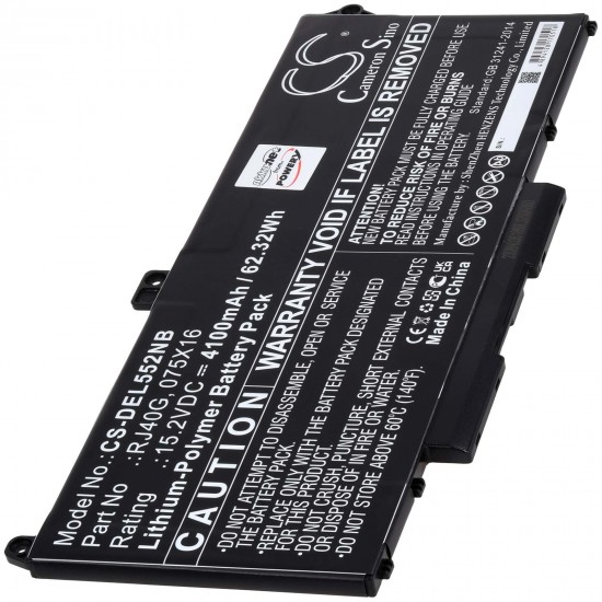 Μπαταρία για Laptop Dell Latitude 15 5520, Precision 15 3560, Type 075X16, Type RJ40G 4100mAh/62,3Wh