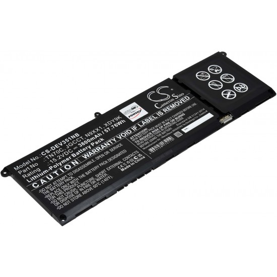 Μπαταρία για Laptop Dell Vostro 3510, 5410, Type TN70C 3800mAh/58Wh