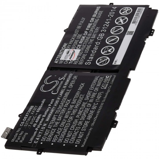Μπαταρία για Laptop Dell XPS 13 7390 Type 52TWH 6500mAh/49Wh