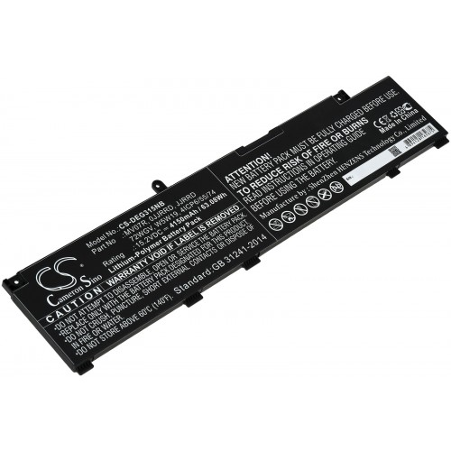 Μπαταρία για Laptop Dell G3 15 3500 KJGP7, G5 15 5500, G7 7790, Type MV07R and others. 4150mAh/63,1Wh