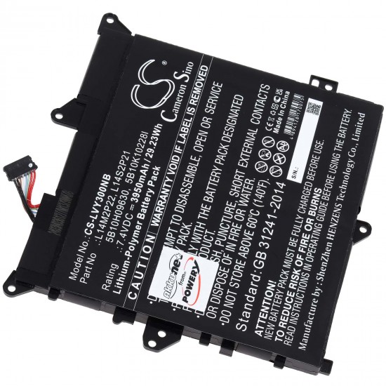 Μπαταρία για Laptop Lenovo Yoga 300-11IBR IdeaPad 300S-11IBR Type L14M2P22 3950mAh/29Wh