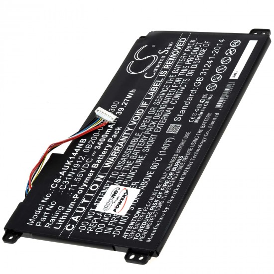 Μπαταρία για Asus VivoBook 14 E410MA-EK007TS, E510MA, type C31N1912 3400mAh/39,3Wh
