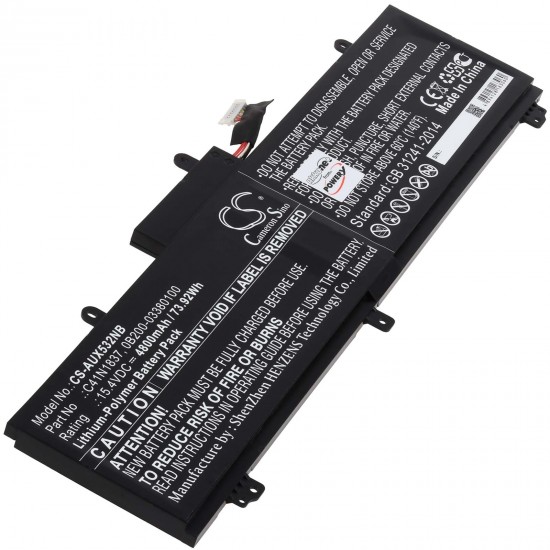 Μπαταρία για Laptop Asus ROG Zephyrus M GX502, GA502, Type C41N1837 4800mAh/73,9Wh
