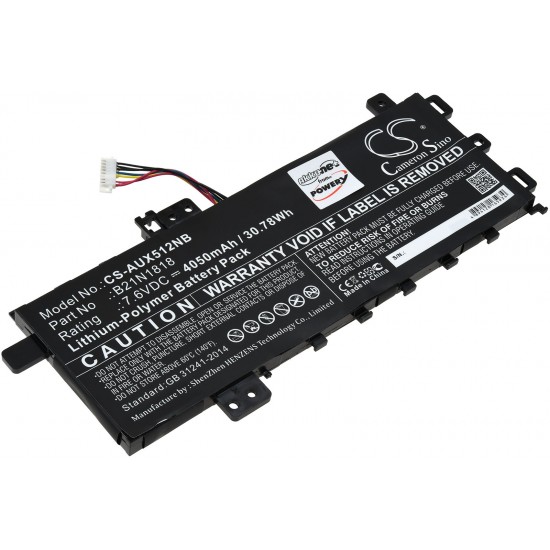Μπαταρία για Laptop Asus VivoBook 15 X512UA-EJ418T, S712FA-AU688T, Type B21N1818 4050mAh/31Wh