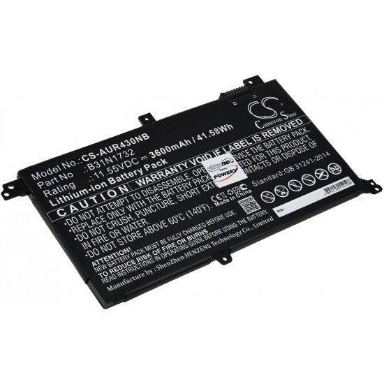 Μπαταρία για Laptop Asus K430FA, VivoBook S14 S430UA-EB011T, Type B31N1732 and others. 3600mAh/41,6Wh