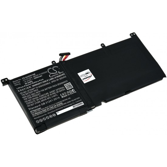 Μπαταρία για gaming laptop Asus Rog G501VW-FY106T, Rog G501VW-FY107T, type C41N1524 and others. 3950mAh/60,0Wh