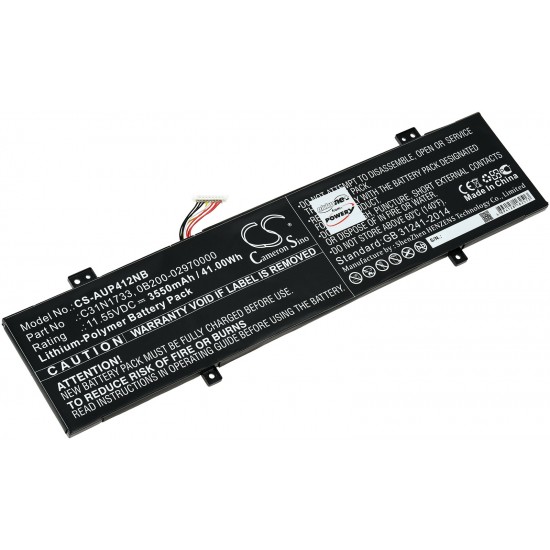 Μπαταρία για Laptop Asus VivoBook Flip 14 TP412FA-EC035T, TP412UA-EC969T, Type C31N1733 and others. 3550mAh/41,0Wh