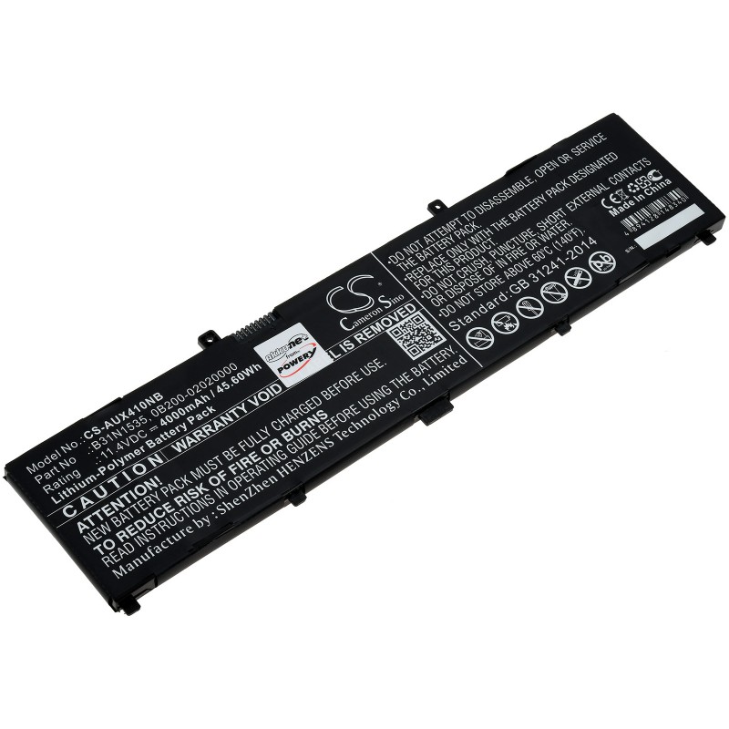 Μπαταρία για laptop Asus UX310UA, UX410UA, type B31N1535 and others 11,4V 4000mAh Li-Polymer (N9UX310)
