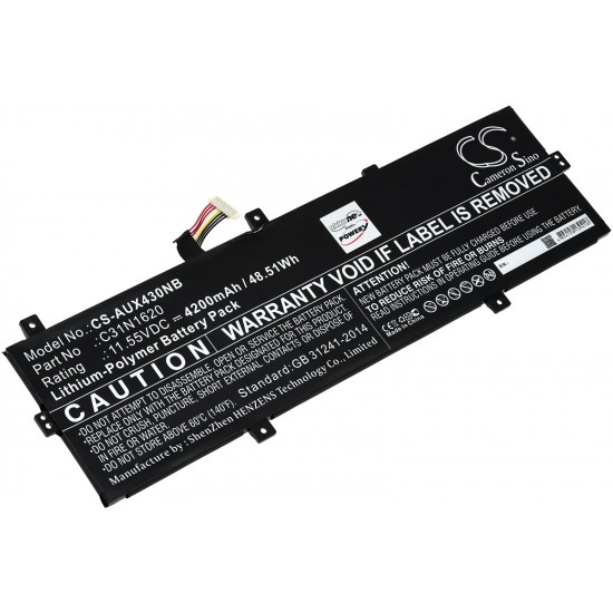Μπαταρία για Laptop Asus ZenBook UX430UA-GV265T, UX430UA-GV272T, Type C31N1620 4200mAh/48,5Wh