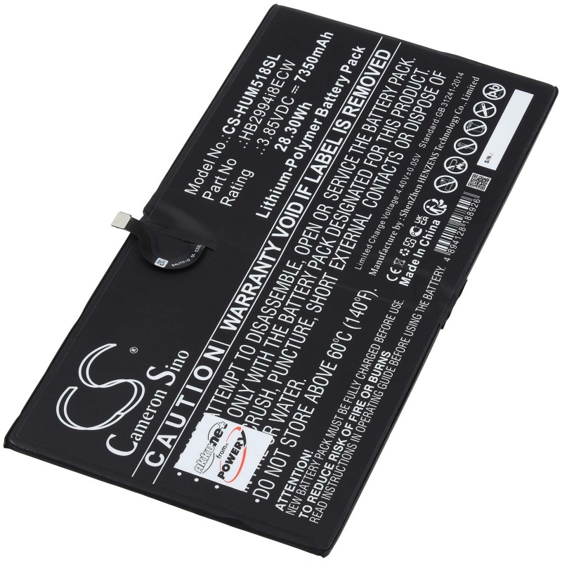Μπαταρία για tablet Huawei MediaPad M5 Pro 10.8, CMR-AL09, type HB2994i8ECW 7350mAh/28Wh