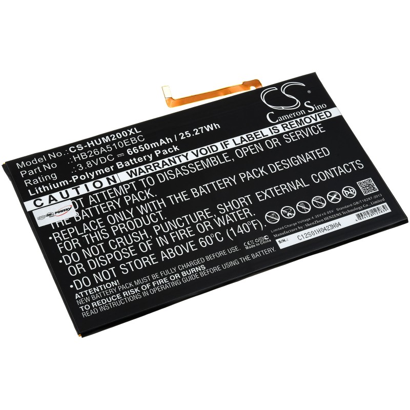 Μπαταρία για tablet Huawei MediaPad M2 10.0 Premium Edition / type HB26A510EBC 3,8V 6650mAh Li-polymer (NT9M2)