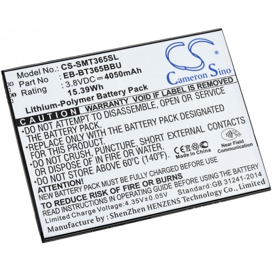 Μπαταρία για tablet Samsung Galaxy Tab Active / SM-T360 / type EB-BT365BBU 3,8V 4050mAh Li-Polymer (NT9SMT360)