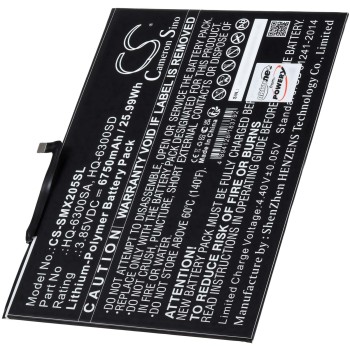 Μπαταρία για Tablet Samsung Tab A8 10.5, SM-X200, SM-X205, type HQ-6300SD 6750mAh/26Wh