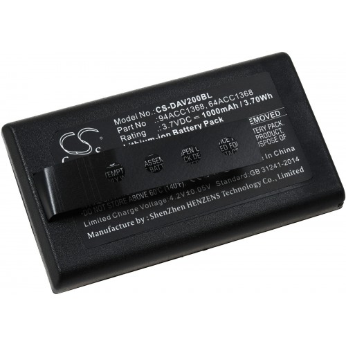 Μπαταρία για barcode scanner Datalogic CVR2, type 3H21-00000370 1000mAh/3,7Wh