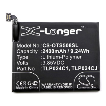 Μπαταρία smartphone Alcatel One Touch Shine Lite / OT-5080X / type TLP024CJ 3,85V 2400mAh Li polymer (POT5080)