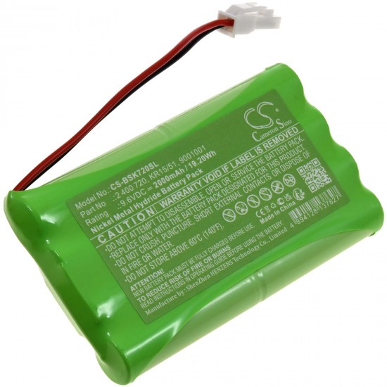 Μπαταρία για door operator Bosch Keasy 600, Somfy SGS, type 2 400 720 2000mAh/19Wh