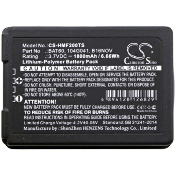Μπαταρία για Wireless Intercom System Clear-Com FreeSpeak II / type BAT60 3,7V 1800mAh Li polymer (V9FSP2)