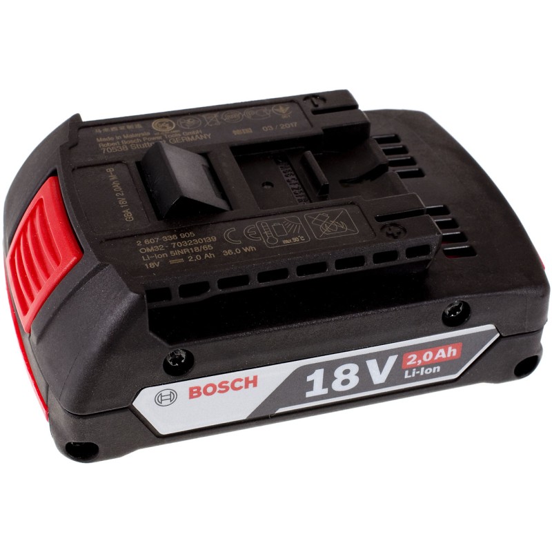 Μπαταρία ηλεκτρικού εργαλείου Bosch 18V slide-in GBA 18V / type 2 607 336 906 18V 2000mAh Li-Ion (WO-018-BL2)
