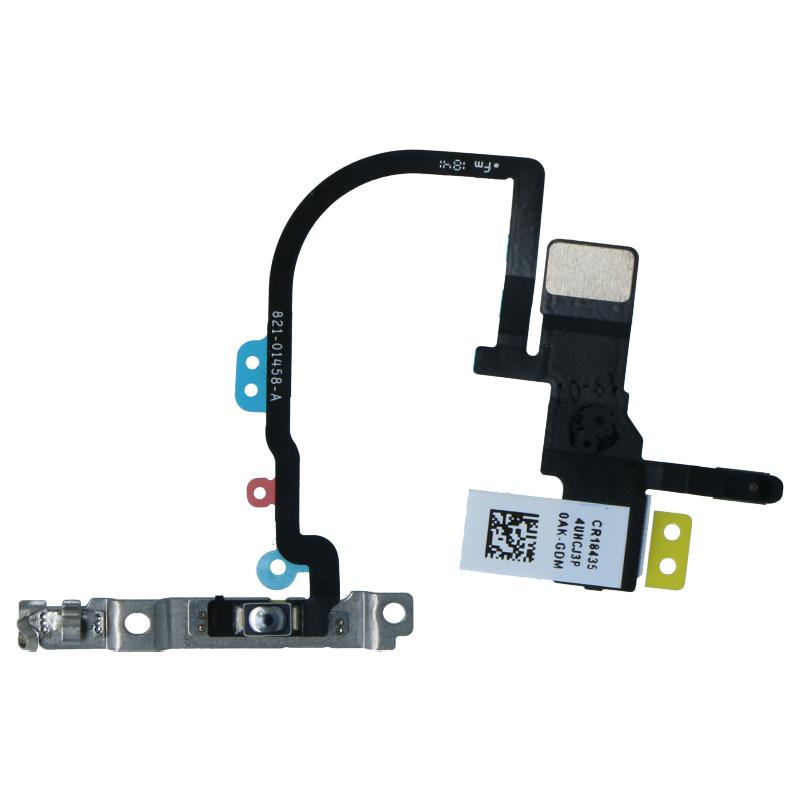 Apple iPhone XS - Power Button Flex Cable + Metal Bracket OEM