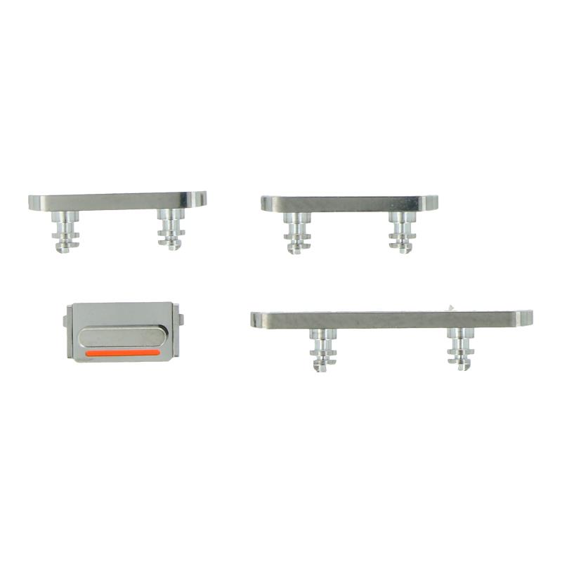 Apple iPhone 12 Pro / 12 Pro Max - Power, Volume, Mute & Side Buttons Set Silver Original