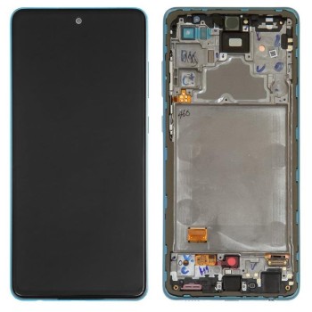 Samsung Galaxy A72 4G/5G - LCD Touch Blue with Frame Original GH82-25624B/25463B/25460B/25849B Service Pack