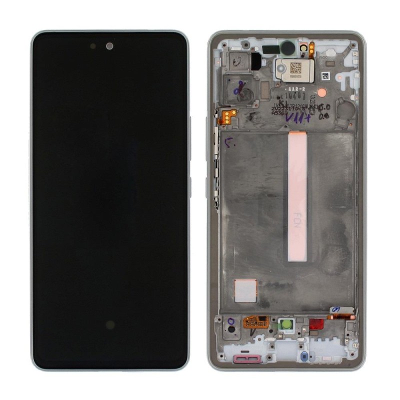 Samsung A536B Galaxy A53 5G - LCD Touch White with Frame Original GH82-28024B/28025B Service Pack
