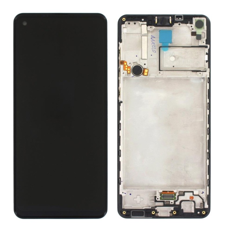 Samsung A217F Galaxy A21s - LCD Touch Black with Frame Original GH82-24477A Service Pack