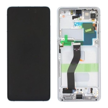 Samsung G998 Galaxy S21 Ultra 5G - LCD Touch Silver with Frame GH82-26035B/26035B/26039B Service Pack