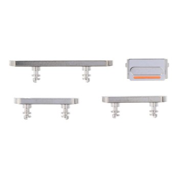 Apple iPhone 14 Pro / 14 Pro Max - Power, Volume, Mute & Side Buttons Set Silver Original