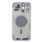 APPLE iPhone 13 Pro Max - Back battery door cover middle frame housing with small parts White OEM with Logo