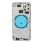 Apple iPhone 11 Pro Max - Back battery door cover middle frame housing with small parts White OEM with Logo