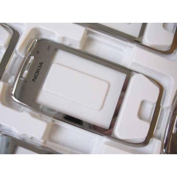 NOKIA E66 - Front cover White Steel Original