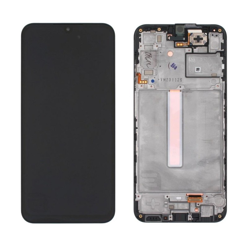 Samsung A256B Galaxy A25 5G - LCD Touch Black with Frame Original GH82-33214A/33215A Service Pack