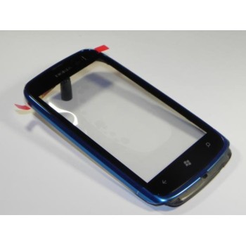 NOKIA Lumia 610 - Touch screen + Front cover Cyan Original