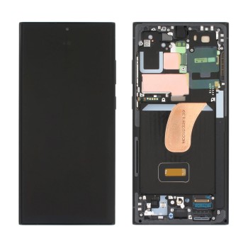Samsung S918 Galaxy S23 Ultra 5G - LCD Touch Grey / Red with Frame GH82-30465E/30466E Original Service Pack