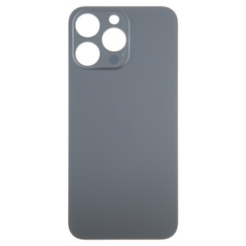 Apple iPhone 15 Pro - Battery Cover + Adhesive Large Hole Black Titanium OEM with Logo