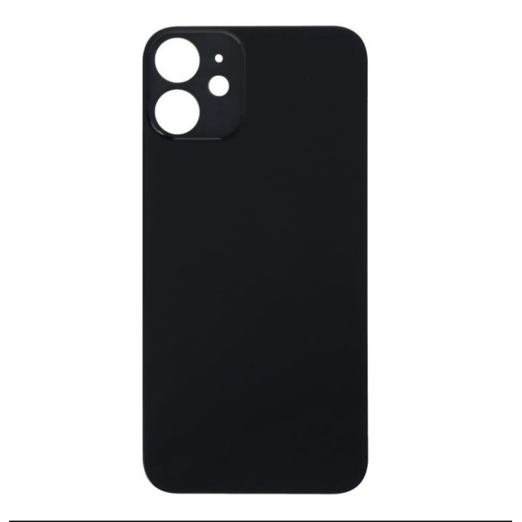 Apple iPhone 12 Mini - Battery cover + Adhesive Large Hole Black OEM with Logo
