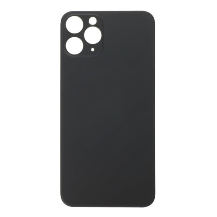 Apple iPhone 11 Pro - Battery cover + Adhesive Large Hole Black OEM with Logo