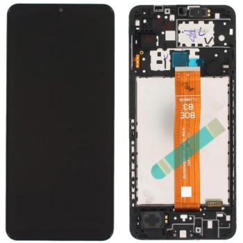Samsung A127F Galaxy Nacho A12 - LCD Touch Black with Frame OEM