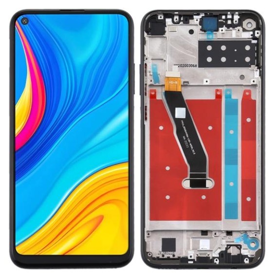 Huawei P40 Lite E - LCD Touch Black with Frame OEM